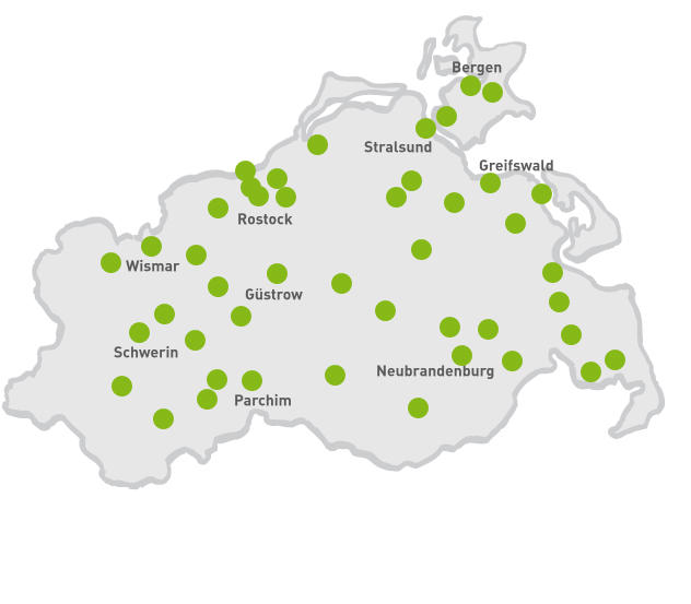 Die Werkstätten in MV Map